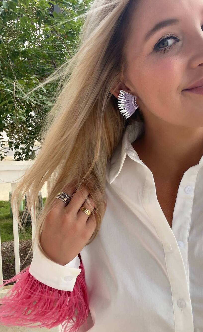 NEW MIGNONNE GAVIGAN mini madeline earrings in lilac